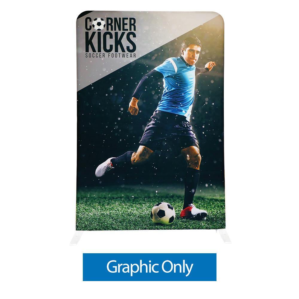 5 ft. EZ Stand — Single Sided Graphic Only with White Back Fabric